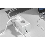 prelungitor tip cub tessan ts-306-c, 6 prize, 2 usb, 1 usb-c, 3a, cablu 2m prelungitor tip cub tessan ts-306-c, 6 prize, 2 usb, 1 usb-c, 3a, cablu 2m