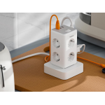 prelungitor tip turn tessan ts-306ts-c, 6 prize, 2 usb, 1 usb-c, 3a, cablu 2m