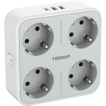 adaptor priza tessan ts-302-de-c, 4 prize, 2 x usb-a, 1x usb-c, 10a