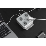 adaptor priza tessan ts-302-de-c, 4 prize, 2 x usb-a, 1x usb-c, 10a