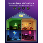 kit panouri mici luminoase led govee h8069, rgbic, wi-fi + bluetooth, 10 panouri, alexa , google asistant, matter kit panouri mici luminoase led govee h8069, rgbic, wi-fi + bluetooth, 10 panouri, alexa , google asistant, matter