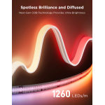 banda led govee cob h61e5 pro, 3m, rgbic+w, 1260 leds m,  alexa, google asistant, matter, bluetooth, wi-fi