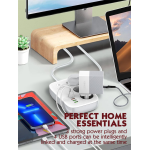 prelungitor smart wifi ldnio sew3452, 3 prize, 3 x usb-a, 1x usb-c, 30w, 2m, incarcare rapida qc 3.0, tuya