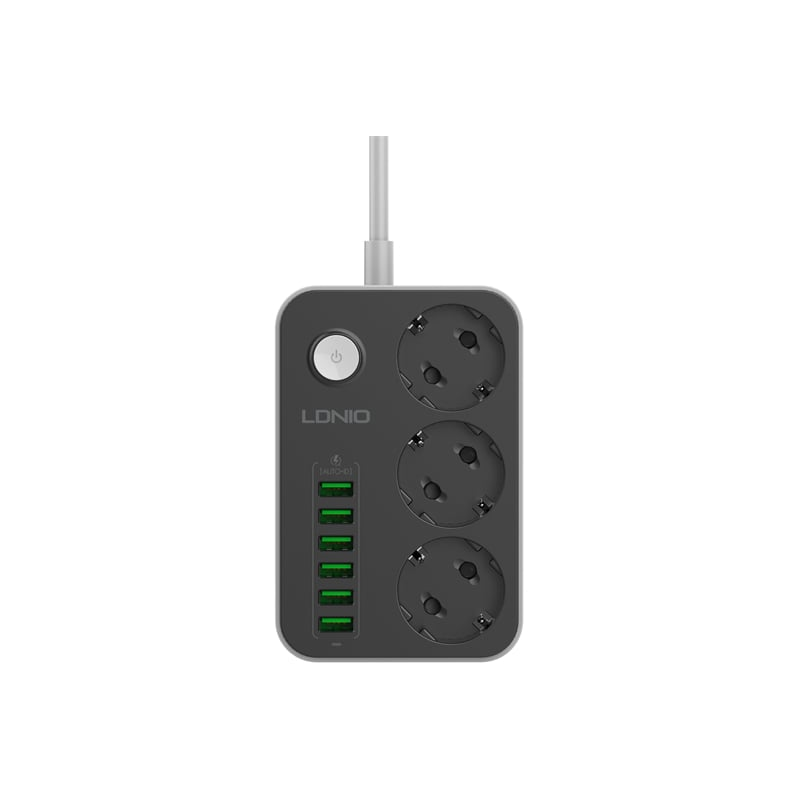 prelungitor ldnio se3631, 3 prize, 6 x usb-a, 17w, 2m