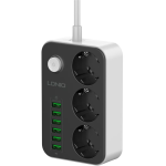 prelungitor ldnio se3631, 3 prize, 6 x usb-a, 17w, 2m