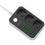 prelungitor ldnio se3631, 3 prize, 6 x usb-a, 17w, 2m