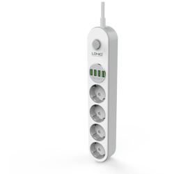 prelungitor ldnio se4432, 4 prize, 4 x usb-a, pd quick charge, 17w, 2m