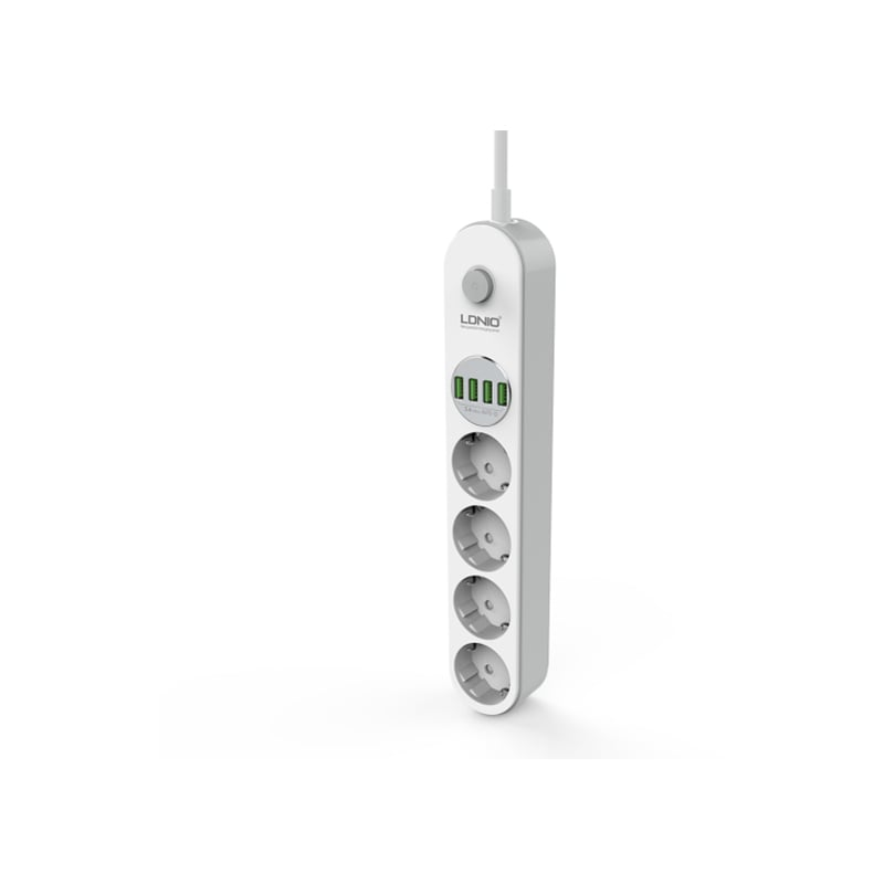 prelungitor ldnio se4432, 4 prize, 4 x usb-a, pd quick charge, 17w, 2m