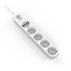 prelungitor ldnio se4432, 4 prize, 4 x usb-a, pd quick charge, 17w, 2m