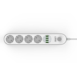 prelungitor ldnio se4432, 4 prize, 4 x usb-a, pd quick charge, 17w, 2m