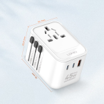 adaptor priza international gan ldnio z8, 1xusb, 2xusb-c, incarcare rapida, 45w