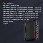 incarcator retea 140w gan lindo a6140c, incarcare rapida, 3xusb-a, 3xusb-c, compatibil eu uk us qc5.0 pps pd pentru, macbook, ip