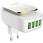 incarcator retea cu functie de lumina de noapte ldnio a4405, 3x usb, 22w