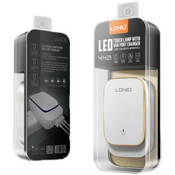 incarcator retea cu functie de lumina de noapte ldnio a4405, 3x usb, 22w