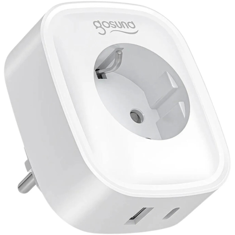 priza inteligenta wifi gosund sp6,16a, usb usb-c, bluetooth, monitorizare consum energie