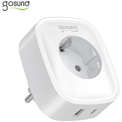 priza inteligenta wifi gosund sp6,16a, usb usb-c, bluetooth, monitorizare consum energie