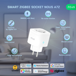 set 2 prize inteligenta wifi nous a7z,16a - zigbee 3.0, monitorizare consum, compatibila alexa google