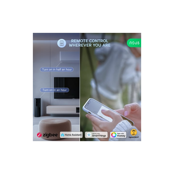 set 3 prize inteligenta wifi nous a7z,16a - zigbee 3.0, monitorizare consum, compatibila alexa google
