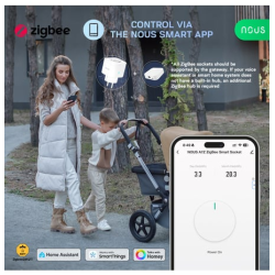 set 4 prize inteligenta wifi nous a7z,16a - zigbee 3.0, monitorizare consum, compatibila alexa google