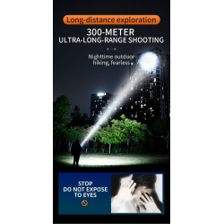 lanterna led superfire l22, 5000lm, 300m, 60w, ip44