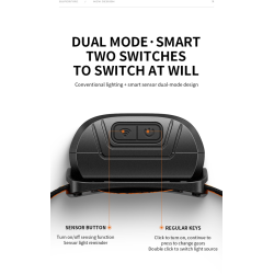 lanterna led pentru cap superfire hl05-k, 120lm, 100m, 500mah, lumina rosie, control miscare