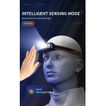 lanterna led pentru cap superfire hl05-k, 120lm, 100m, 500mah, lumina rosie, control miscare