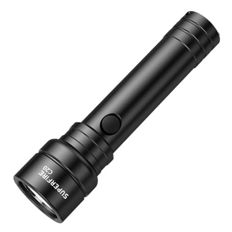 lanterna led superfire c20, 1100lm, 240m, incarcare usb-c, negru