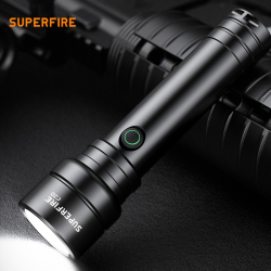 lanterna led superfire c20, 1100lm, 240m, incarcare usb-c, negru