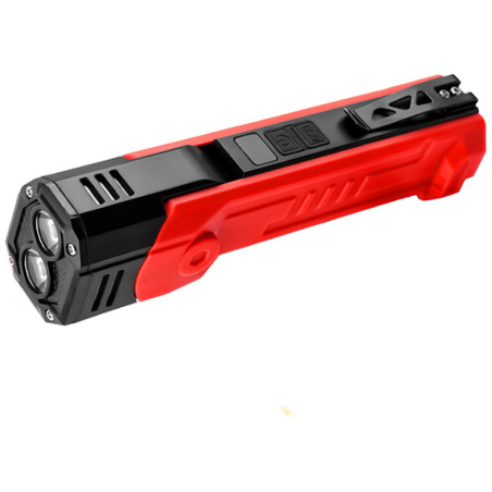 lanterna multifunctionala led superfire gm06, usb-c, 1500mah, 355lm, 216m, power bank, lumina rosie, prindere magnetica, ip44 -