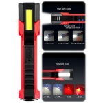 lanterna multifunctionala led superfire gm06, usb-c, 1500mah, 355lm, 216m, power bank, lumina rosie, prindere magnetica, ip44 - 