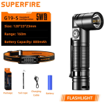 lanterna multifunctionala led supfire g19-s, usb-c, 360lm, 160m, prindere magnetica