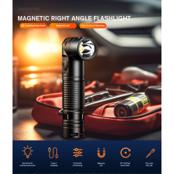 lanterna multifunctionala led supfire g19-s, usb-c, 360lm, 160m, prindere magnetica