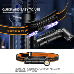 lanterna multifunctionala led supfire g19-s, usb-c, 360lm, 160m, prindere magnetica