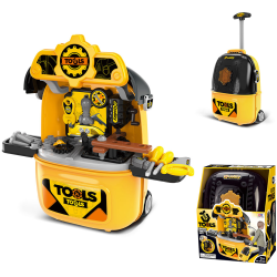 banc de lucru jucarie rovo 982, cu unelte si accesorii, 33 piese
