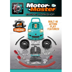set reparatie motor auto mecanic rovo 977a, sunete, lumini, telecomanda, claxon, schimbator viteze, 61 piese, 47cm