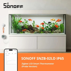 senzor inteligent sonoff snzb-02ld, zigbee 3.0 ,   temperatura, umiditate si lumina