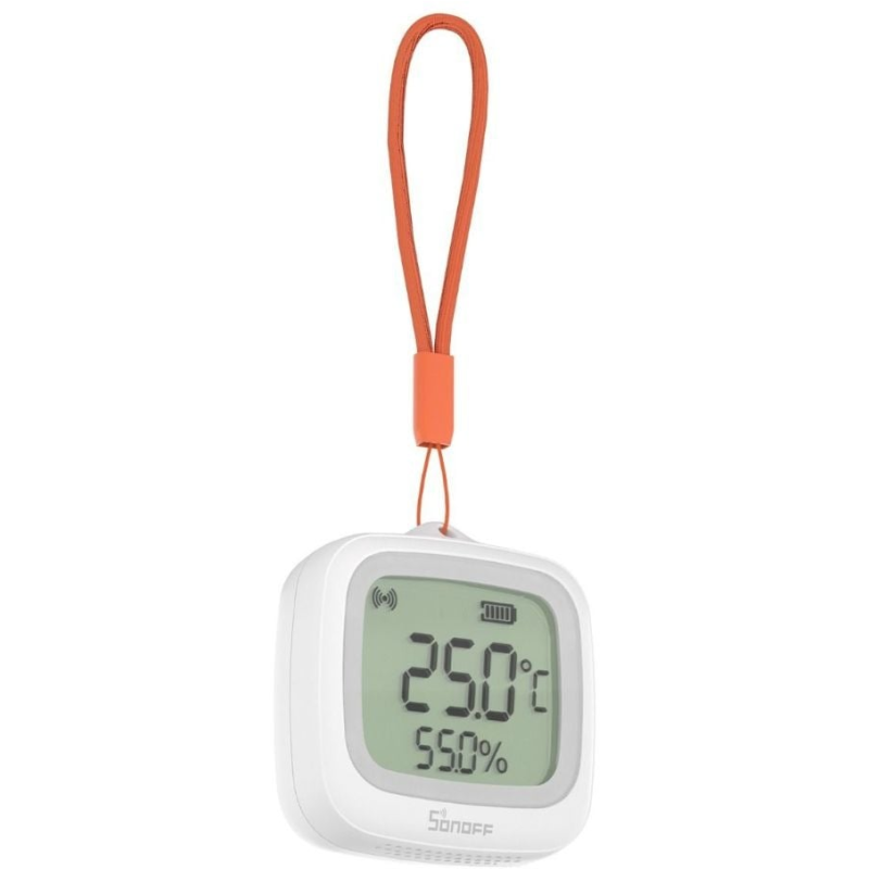 senzor temperatura si umiditate sonoff snzb-02wd, zigbee 3.0, ip65, cu display lcd