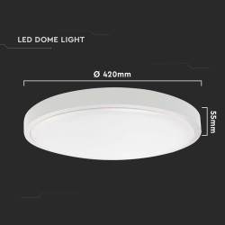 Plafoniera Led 30w Ip44 4000k Alb Neutru - Alb