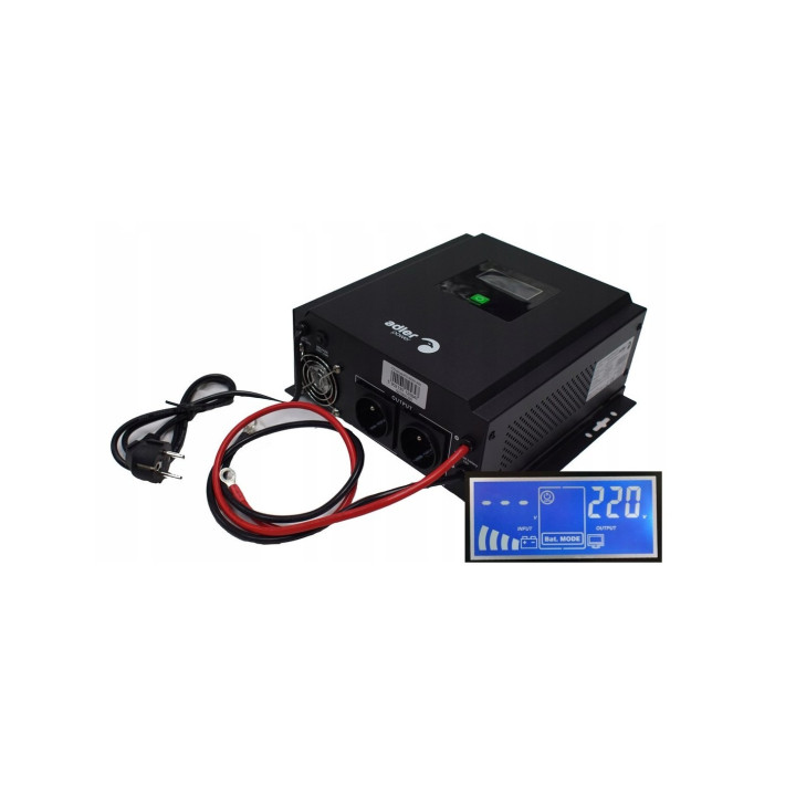 Resigilat UPS sinus pur 400w, pentru centrale termice, acumulator extern, neinclus, Adler Power