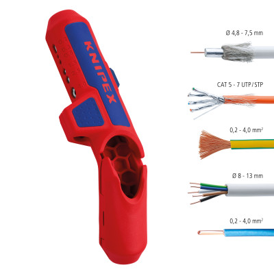 KNIPEX ErgoStrip® Unealta de dezizolare universala , Decablator Dezizolator