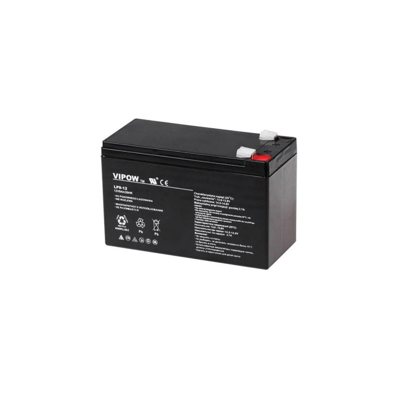Acumulatori de plumb, Baterie sigilată de plumb acid 12V 9Ah VIPOW -1, dioda.ro