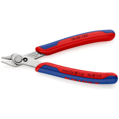 Cleste sfic electronisti Knipex Super Knips ESD cu tais fara tesire cap slefuit si maner multicomponent 125 mmKnips®