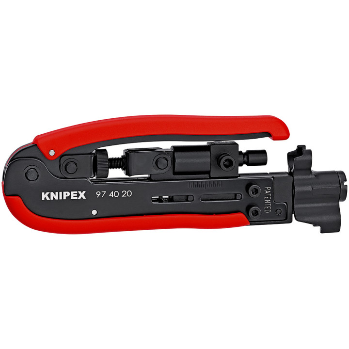 Cleste de compresiune  mufe F, BNC şi RCA pentru cabluri RG 59 / 6 / 11. 97 40 20 SB  Knipex