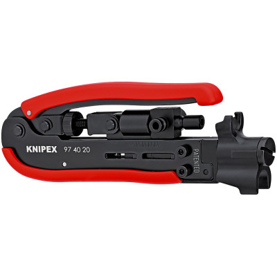 Cleste de compresiune  mufe F, BNC şi RCA pentru cabluri RG 59 / 6 / 11. 97 40 20 SB  Knipex