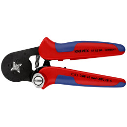 clește de sertizat ferule, cu autoreglaj, 0,08 — 16 mm² ,  AWG: 28 — 6, Knipex