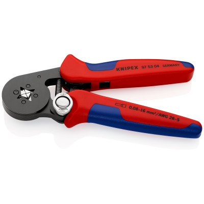clește de sertizat ferule, cu autoreglaj, 0,08 — 10 / 16 mm², AWG: 28 — 6, KNIPEX