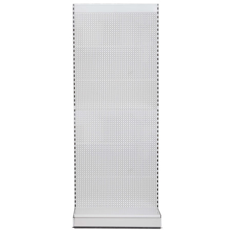 Perete din panouri perforate, cu lampă