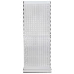 Perete din panouri perforate, cu lampă