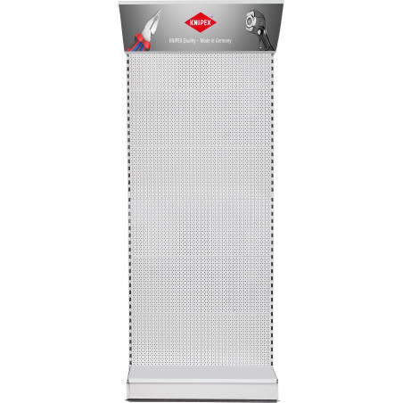 Perete din panouri perforate, cu lampă