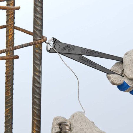 Clește de Forță KNIPEX 99 10 300 pentru Fierari-Betoniști, Tăiere și Torsiune Eficientă Tăișuri călite suplimentar